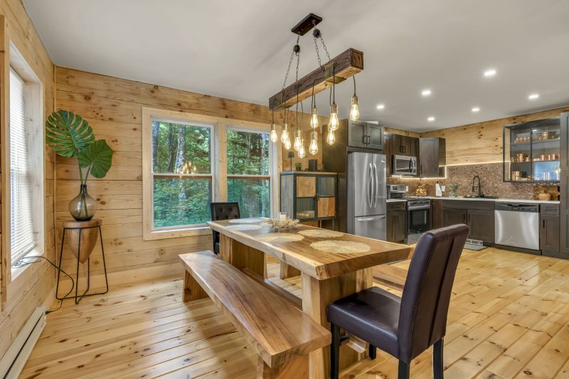 Dining room and kitchen
